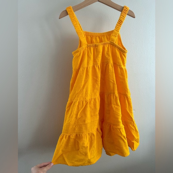 Cat & Jack little girls dress golden yellow dress summer tank top dress size 6/7 - Picture 5 of 7